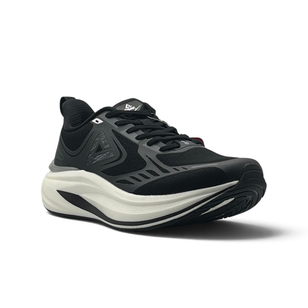 PEAK CUSHION RUNNING SHOES_BLACK/WHITE	ET261097H-Z497