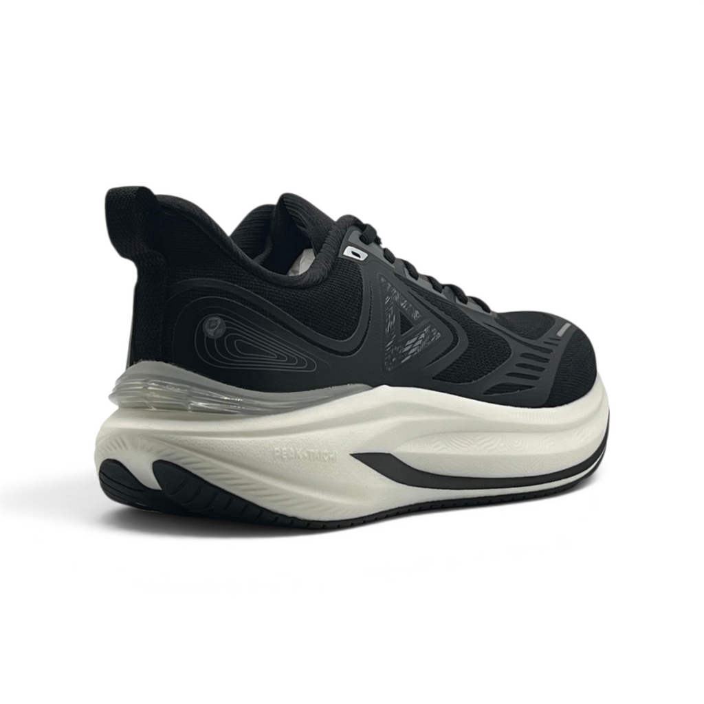 PEAK CUSHION RUNNING SHOES_BLACK/WHITE	ET261097H-Z497